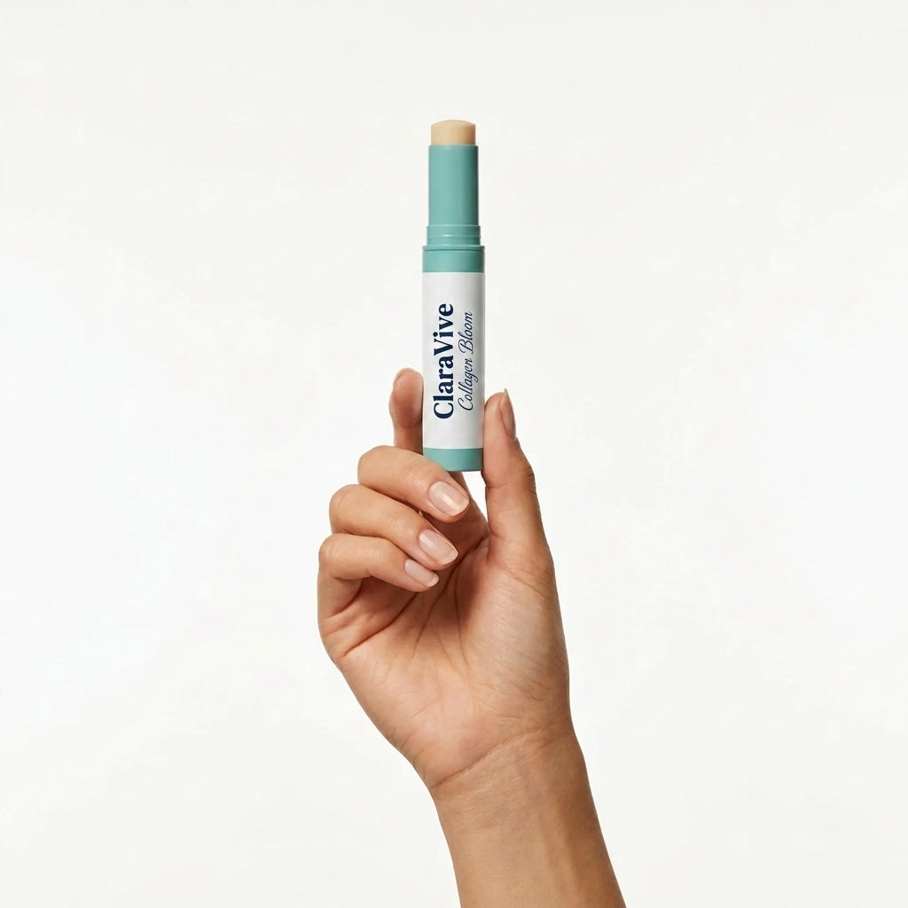 ClaraVive Collagen Bloom Stick in der Hand